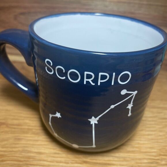 SCORPIO Zodiac Astrological Sign Symbol Coffee Mug Constellation Horoscope Navy - Picture 2 of 3